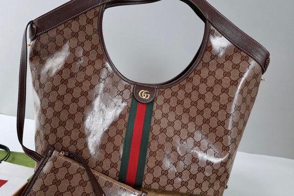 GG 26s Giglio Large Tote Bag 60cm Sand Brown Coated Canvas