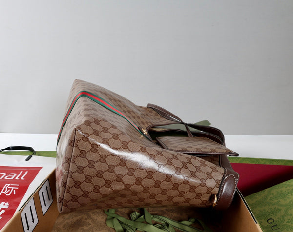 GG 26s Giglio Large Tote Bag 60cm Sand Brown Coated Canvas