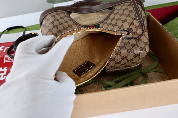 GG 26s Giglio Large Tote Bag 25cm Sand Brown Coated Canvas