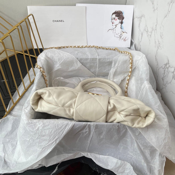 CC 25K Mini Bow Bag 26cm White Calfskin