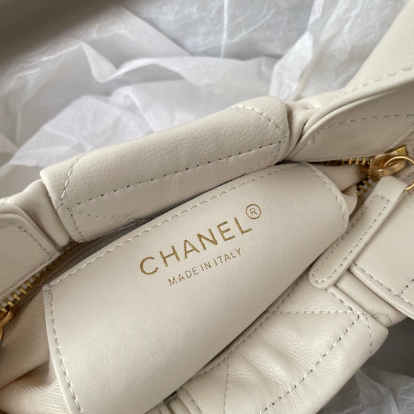 CC 25K Mini Bow Bag 26cm White Calfskin