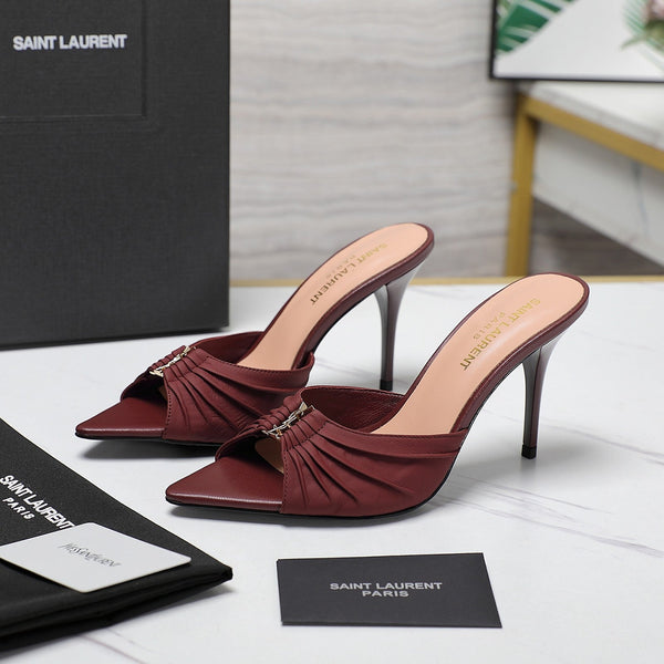 SL BABYLONE MULES 10 JAM SMOOTH CALFSKIN