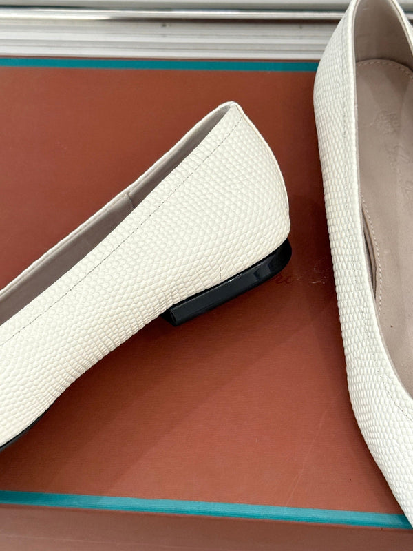 LP Primula Ballet Flat White Leather 570693