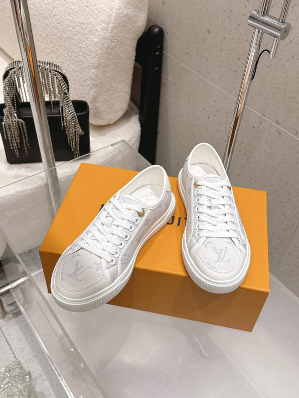 LV x TM Lagoon Sneaker White Monogram Denim 610803