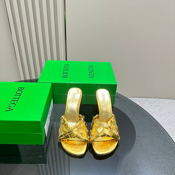 blink mule 95 gold metalic lambskin