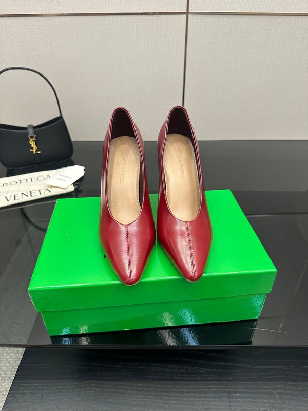 BV Pump 90mm Red Calfskin 427645