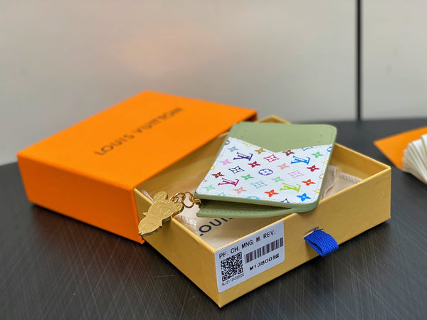 LV x TM ROMY Wallet Green Gold Leather 329890