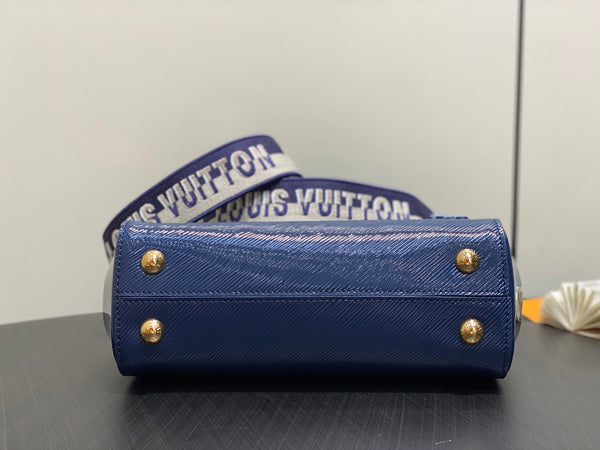 LV Cluny Bag Sapphire Blue Epi leather