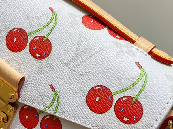 LV x TM Pochette Métis East West 21.5cm White Cherry Canvas