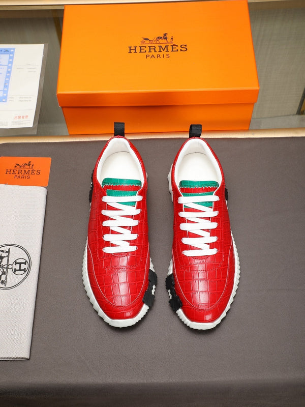 HM Men's Bouncing Sneaker Red Cowhide 664363
