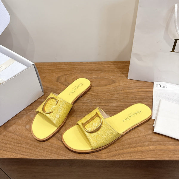 CD 26s Montaigne Slides Yellow Alligator – Effect Leather 998814