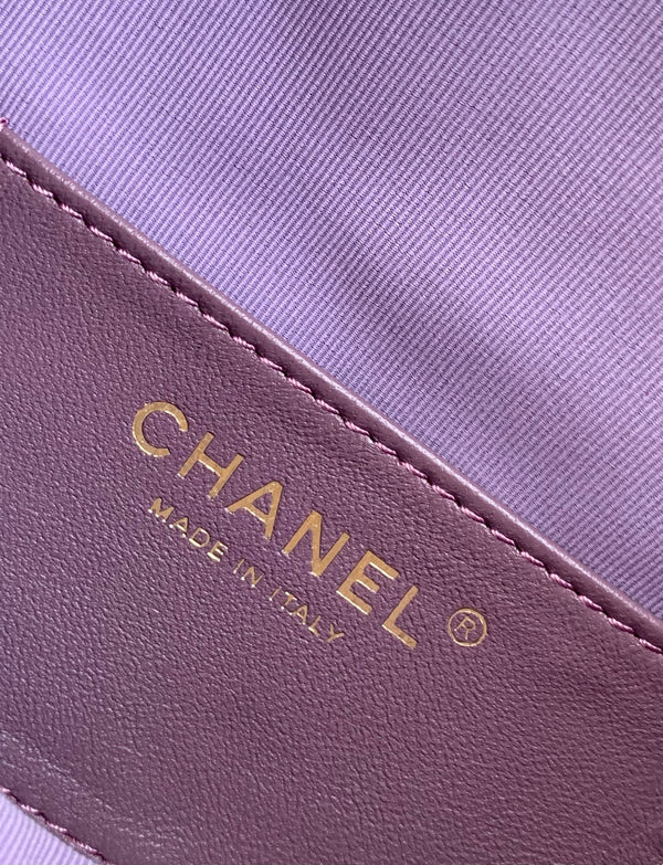 CC 25C Hobo Bag 30cm Purple Suede