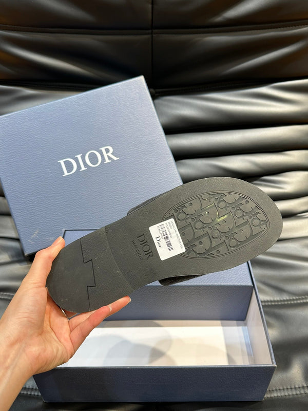CD SLIDE ALIDAS SLIPPER BLACK JACQUARD AND SILK