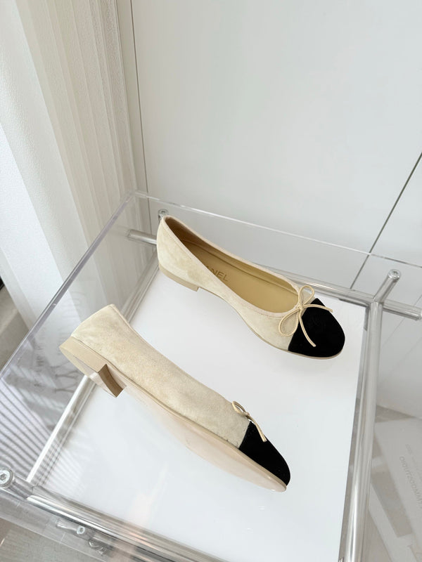 CC Ballet Flat Yellow Pastel Suede 238762