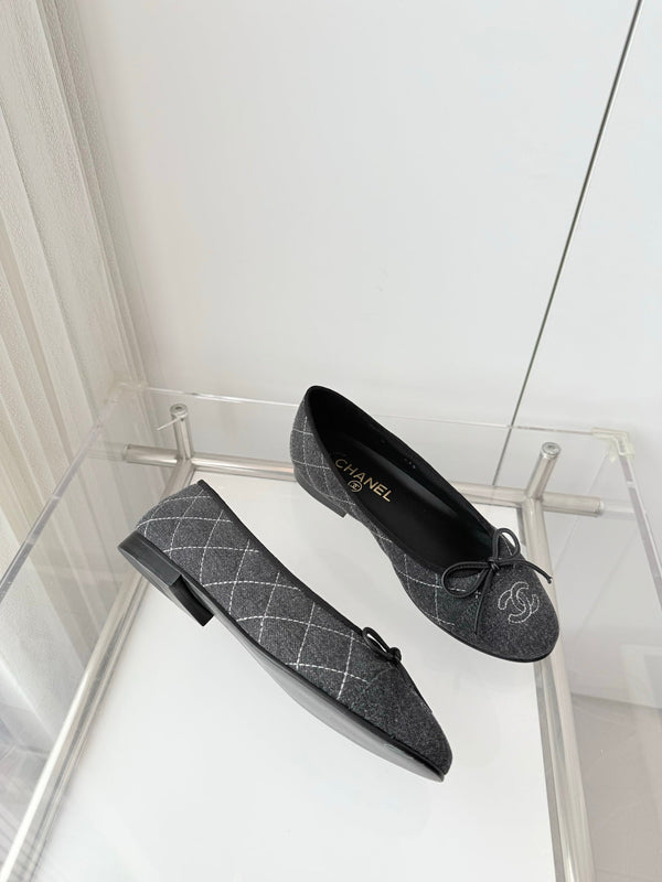 Chanel 2026 Ballet Flat Blue Denim 697394