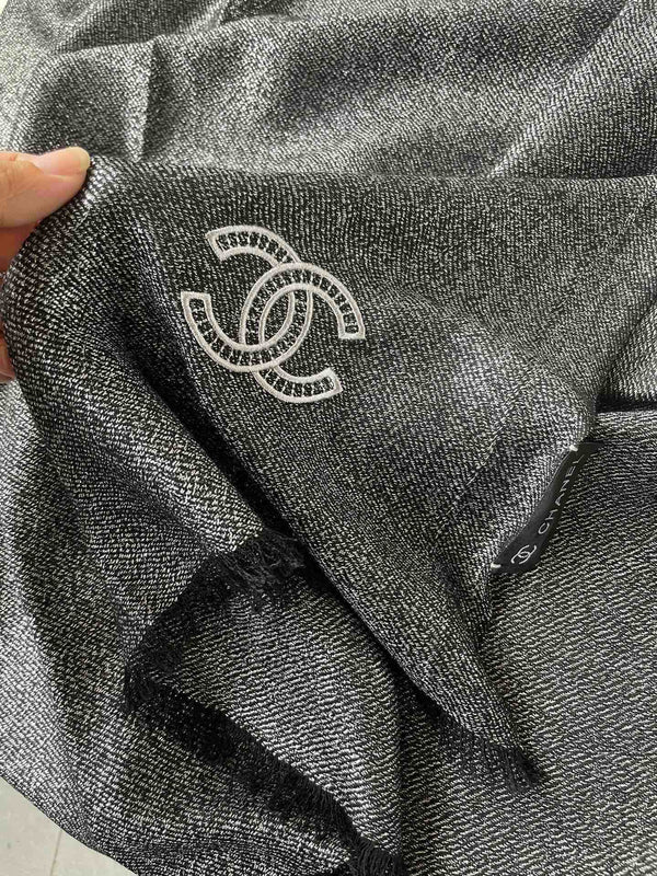 SCARF 210 CM IN BLACK CASHMERE 402208