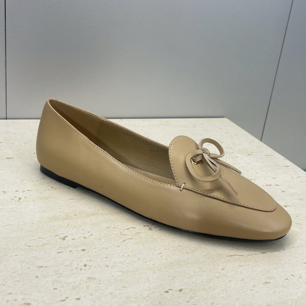 CL 26s Ballet Flats In Dark Beige Lambskin With Bow