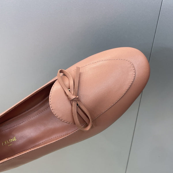 CL 26s Ballet Flats In Dusty Pink Lambskin With Bow