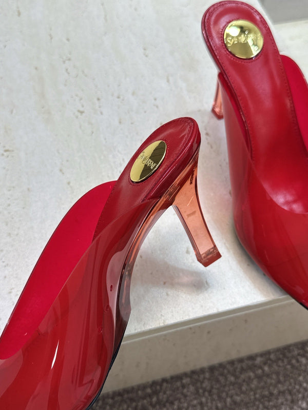 YSL Sabrina Mules 8.5cm Red TPU 959687