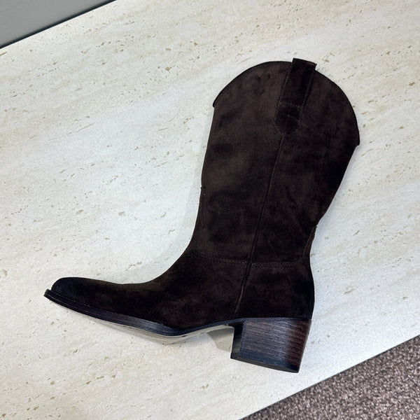 CE 26s Mid-Calf Boots 4.5cm Brown Suede 959455