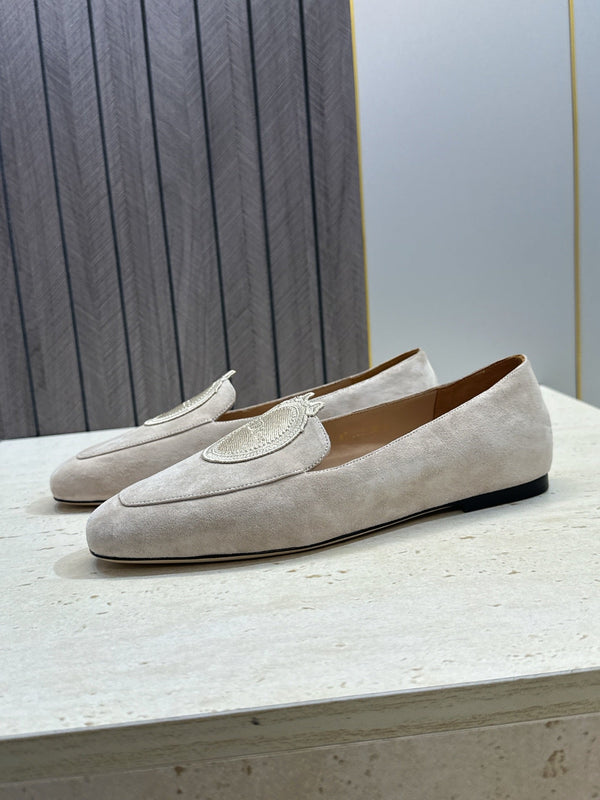 CD 26s Médaillon Loafers Light Taupe Suede 118455