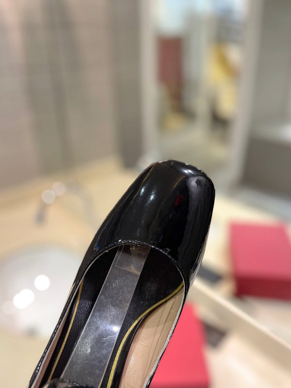 VLTN 26s VLogo Block Heels Black Patent Leather 985374