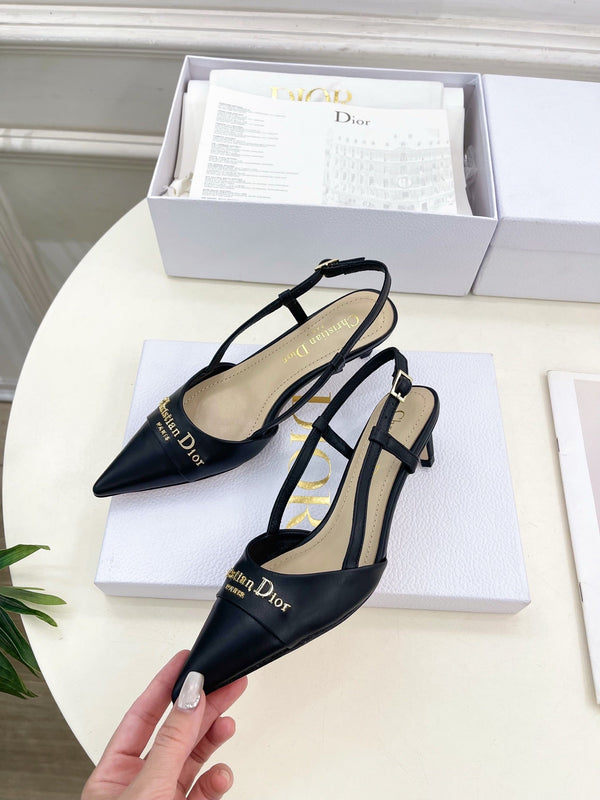 CD 25 Slingback Heel Black Patent Leather 307428