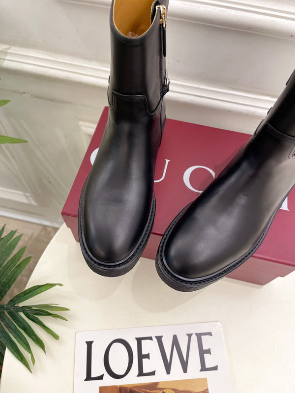 Gucci 25š¬š¬ horsebit ankle boots black calfskin 435379
