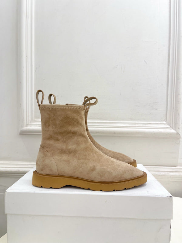 CE 26s Flow Zipped Ankle Boots Khaki Suede 947591