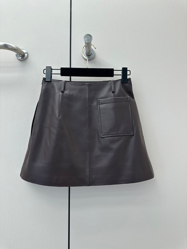 Loew 26s Pocket Pleated Mini Skirt Lambskin 400343