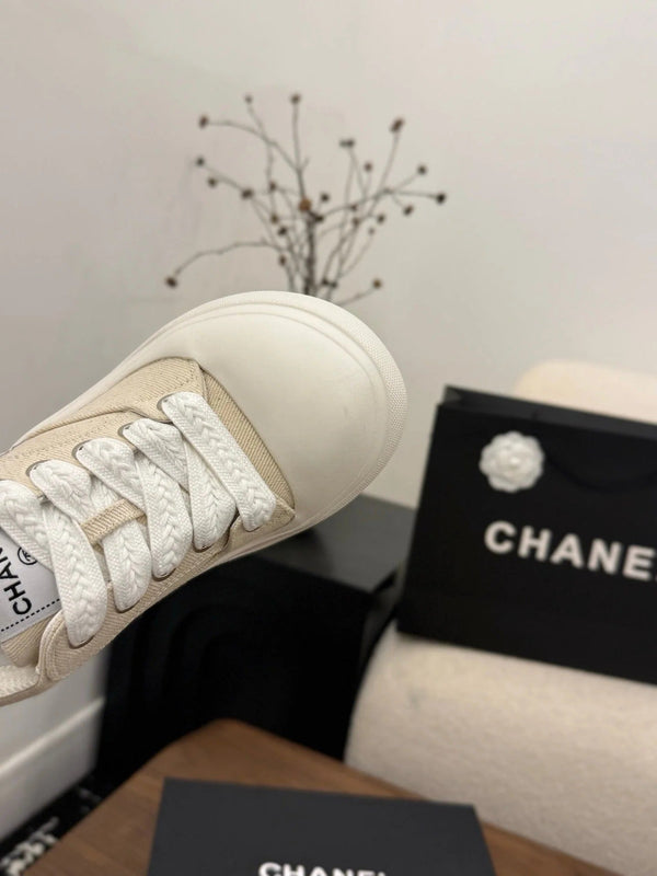 CC 26s Casual Sneaker Beige White Canvas Leather 183589