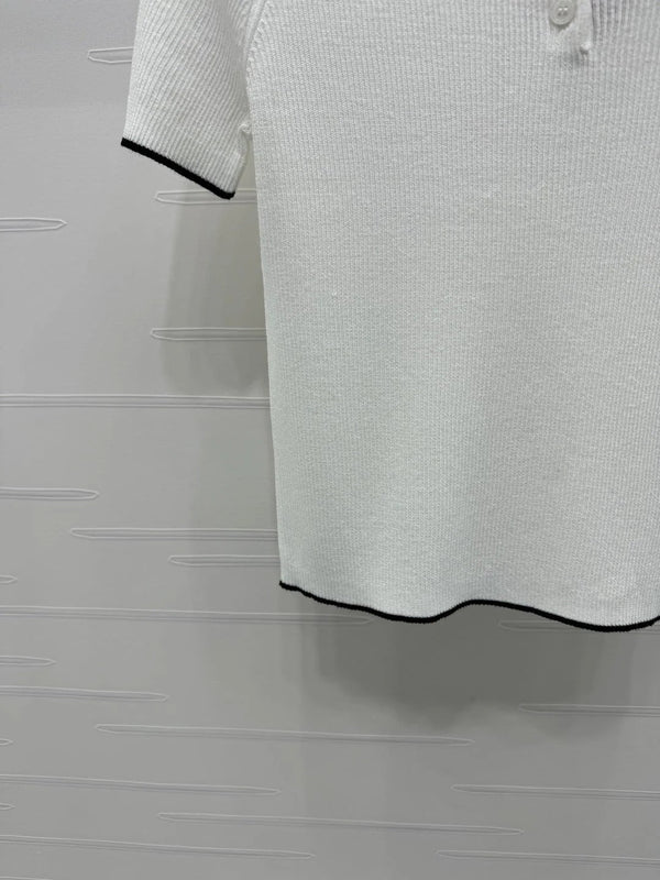 MIUMIU SHORT-SLEEVE KNIT POLO 269424