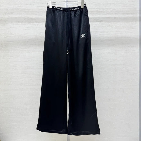 Chanel 2026 Waist Drawstring Acetate Casual Wide-Leg Pant Polyester 356793