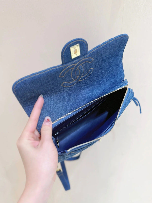 CC 2026 Backpack 26cm Blue Denim Leather 289705