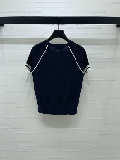 Miumiu 2026 T-shirt White Blue Brown Wool