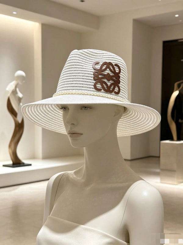 Loew Straw Hat With Pearl and Logo 280797