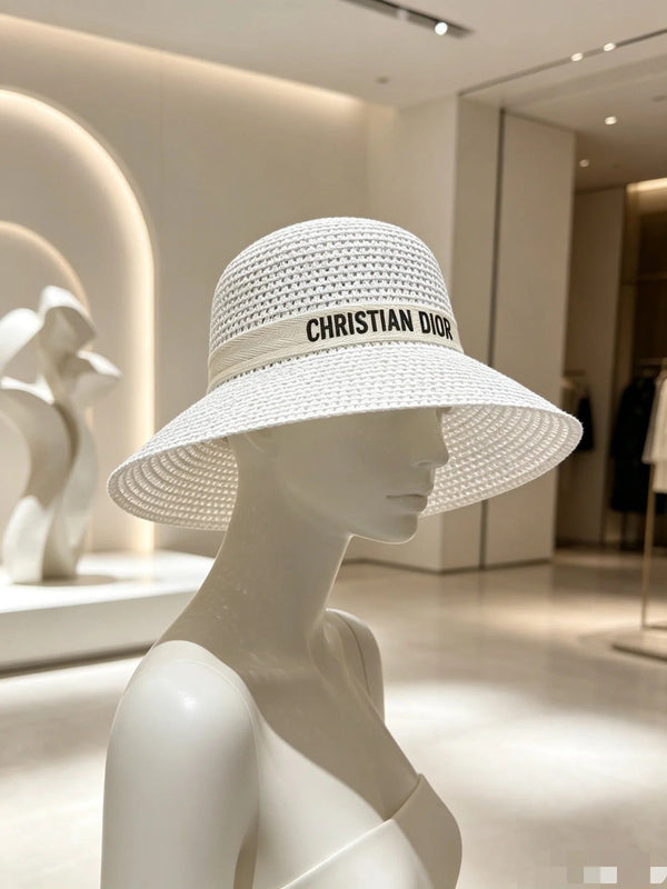 CD Wide Brim Straw Hat 280801