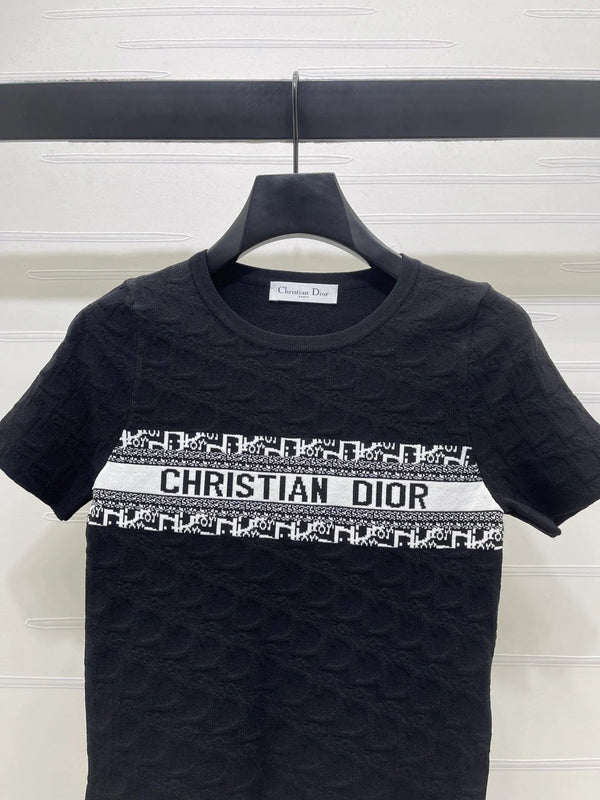 Dior 2026 Crew Neck Knit Short-Sleeve Top Wool 352606