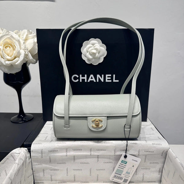 CC 2026 Bowling Ball Cylinder Bag 20cm Caviar Leather