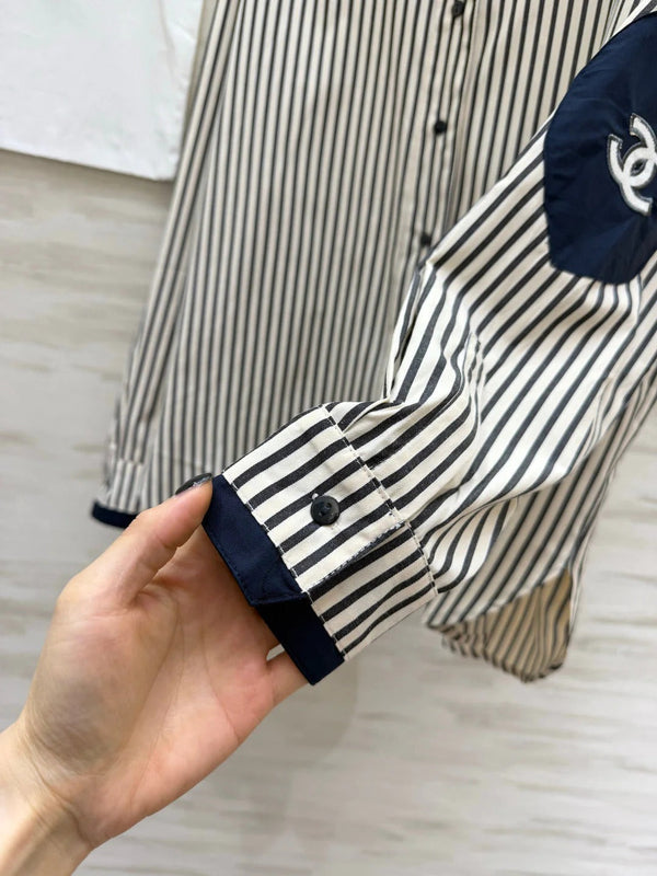 CC 2026 Striped Shirt Black White Blue Cotton 391144