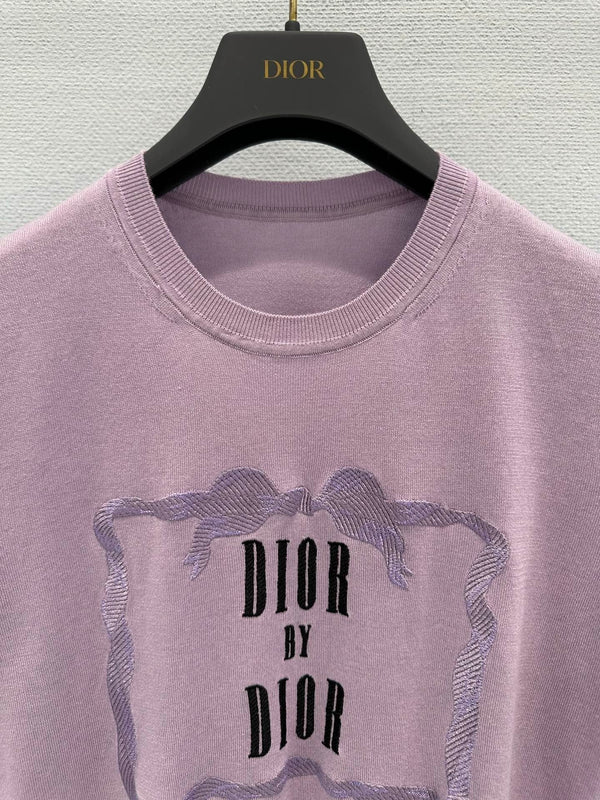 CD 2026 Short-sleeved T-shirt Purple Cotton 460281