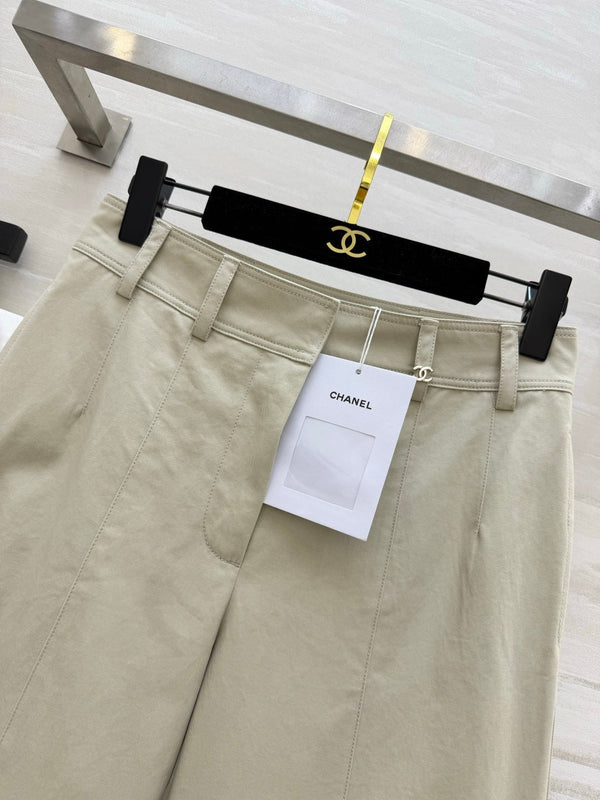 CC 2026 Light Apricot Wide-Leg Pants Cotton 379252
