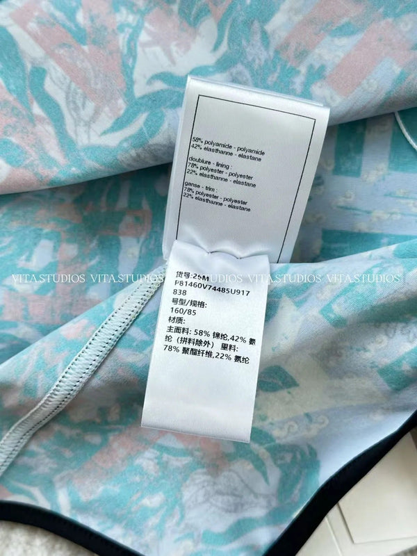 CC 2026 One Piece Swimsuit Seaweed Letter Polyester 470150