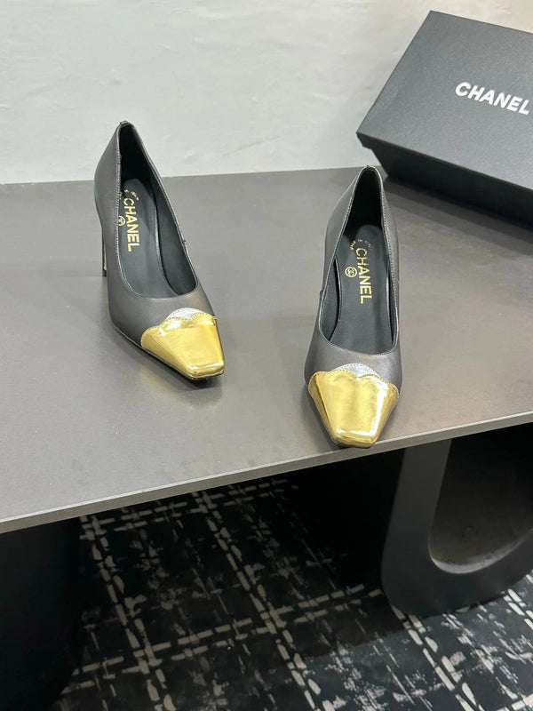 Chanel 2026 Chunky Heels Pumps Leather Sheepskin 832527