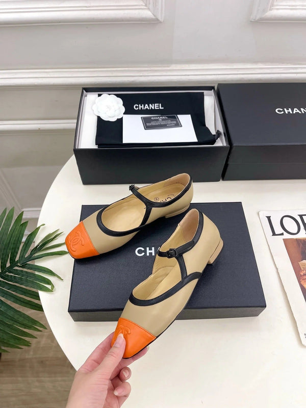 CC 2026 Mary Jane Flats Lambskin Sheepskin Leather 831383