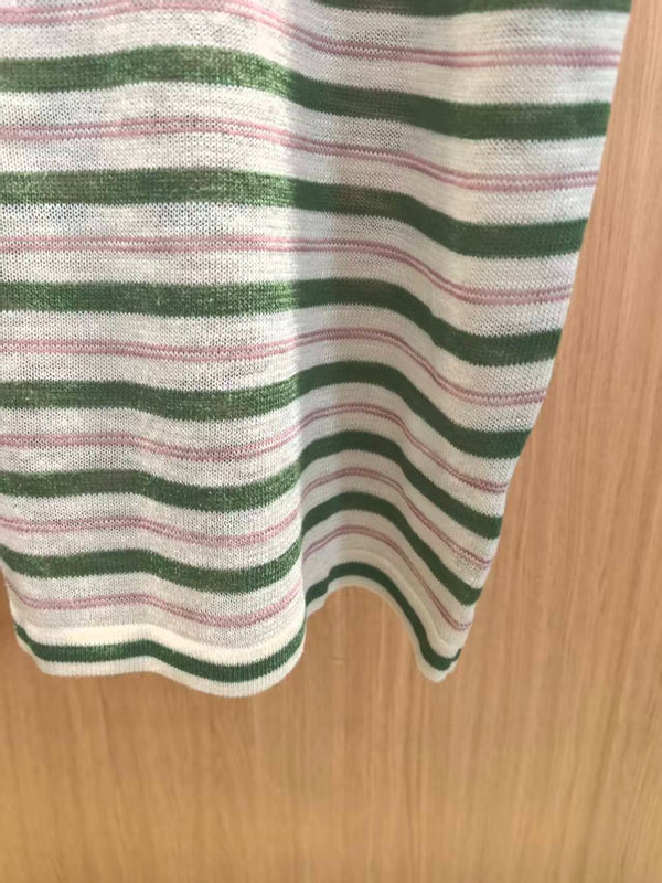 CC 2026 Striped Sleeveless Knit Vest Acrylic 387901