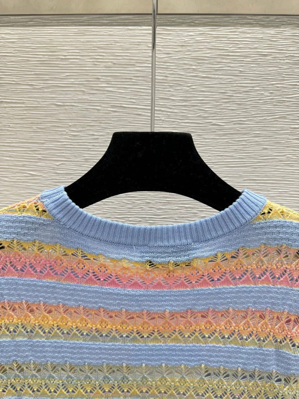 CC 2026 Striped Short-sleeved Shirt Multicolor Wool 516774