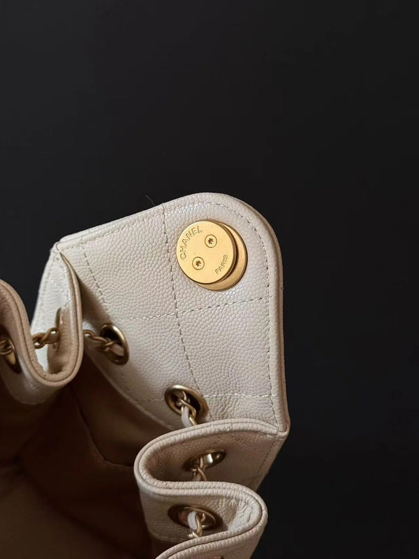 Chanel 2026 Hobo Bag 22cm Nude Calfskin