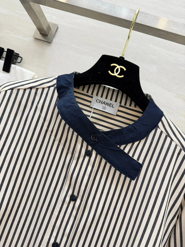 CC 2026 Striped Shirt Black White Blue Cotton 391144