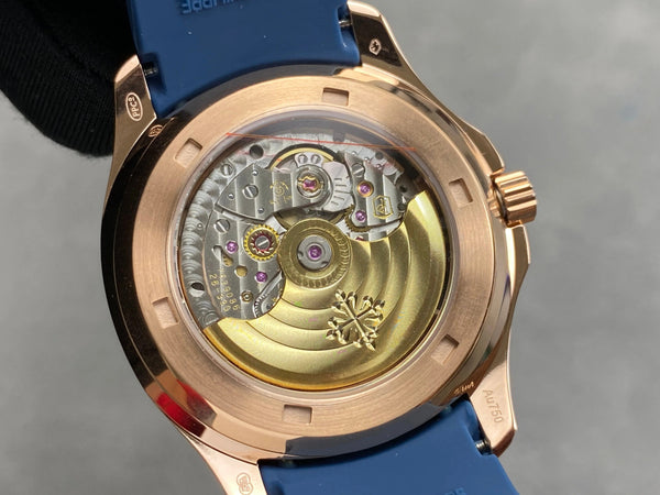 Patek Philippe Aquanaut Luce Annual Calendar 40mm Gold Case Blue Rubber Strap